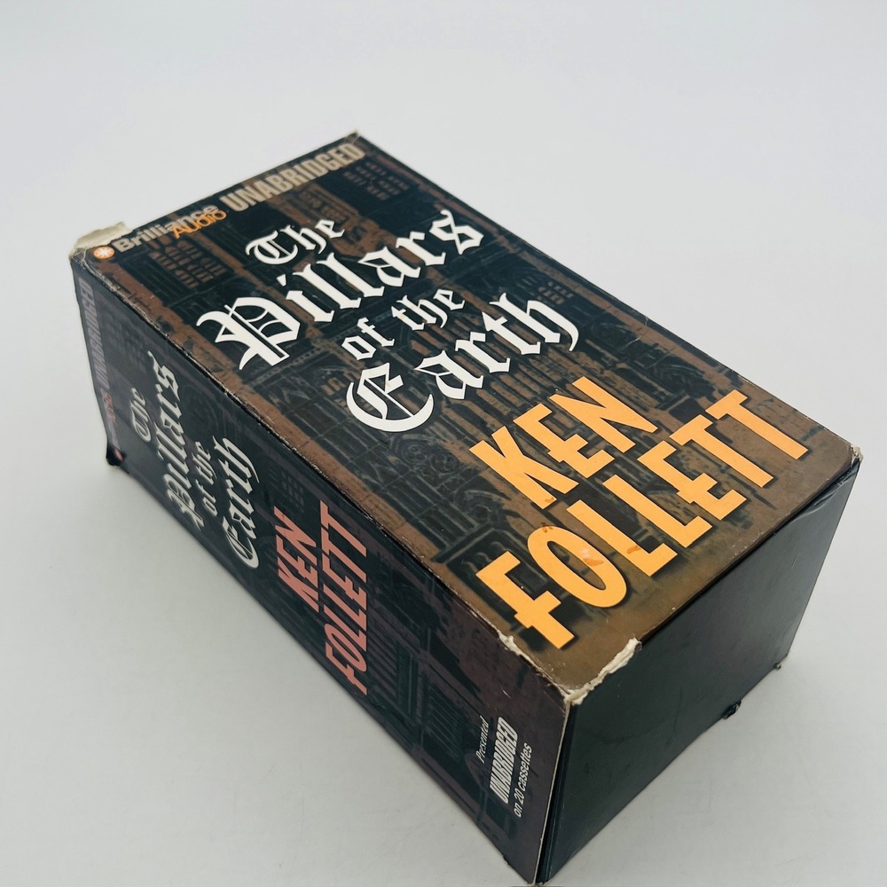 The Pillars of the Earth Ken Follett Unabridged 20 Cassette Audiobook Box Set